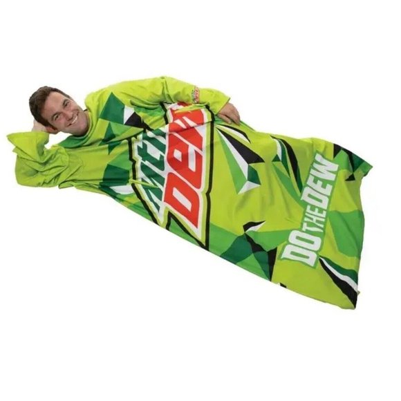Mt. Dew SNUGGIE, The Original Wearable Soft Fleece Gamer Blanket, Green 71x54 - Picture 4 of 4